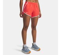 Shorts Under Armour Fly-By da 8 cm (3") da donna Venom Rosso / Bianco / Riflettente XS
