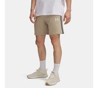 Shorts Under Armour Icon Fleece Taping da 19,5 cm (7,75") da uomo City Khaki / Bianco M