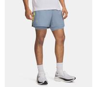 Shorts Under Armour Launch 2-in-1 da 13 cm da uomo Blu Wind / Blu Fog / Riflettente XXL