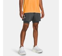 Shorts Under Armour Launch 2-in-1 da 13 cm da uomo Castlerock / Castlerock / Riflettente S