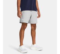 Shorts Under Armour Launch Unlined da 18 cm da uomo Mod Grigio / Mod Grigio / Bianco S