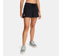 Shorts Under Armour Rival Terry da 8 cm (3") da donna Nero / Bianco M