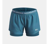 Shorts Under Armour Tech™ Play Up 2-in-1 da ragazza Boundless Blu / Bianco YXL (160 - 170 cm)