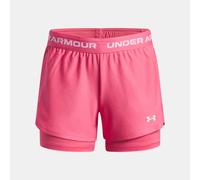 Shorts Under Armour Tech™ Play Up 2-in-1 da ragazza Super Rosa / Super Rosa / Bianco YSM (127 - 137 cm)