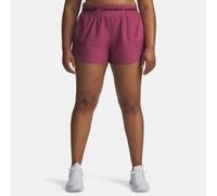 Shorts Under Armour Tech™ Play Up da 8 cm (3") da donna Fuchsia Dusk / Marrone scuro 3X