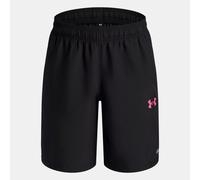 Shorts Under Armour Tech™ Utility Woven da ragazzo Nero / Venom Rosso YLG (149 - 160 cm)