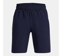 Shorts Under Armour Tech™ Woven Wordmark da ragazzo Midnight Blu Marino / Bianco YXS (122 - 127 cm)