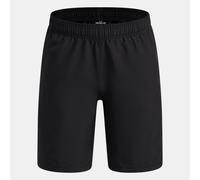 Shorts Under Armour Tech™ Woven Wordmark da ragazzo Nero / Venom Rosso YXS (122 - 127 cm)