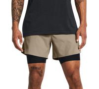 Pantaloncini da tennis da uomo Under Armour Vanish Elite 2in1 - Beige L