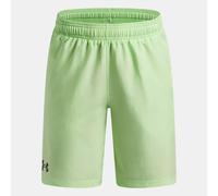 Shorts Under Armour Woven da ragazzo Lumos Lime / Nero YLG (149 - 160 cm)