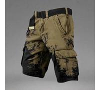 Shorts Uomo - Pantaloni Cargo da Uomo Versatili Stile A Gamba Dritta Design Stampato alla Moda per Un Abbigliamento Casual Quotidiano Perfetti L'Estate Abbinamento Ideale con Le (Brown L)