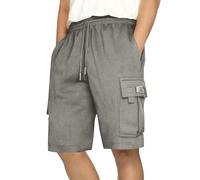 Shorts Uomo Pantaloni Corti Lavoro Calcio Boxer Pantaloni Estivi Corti Cotone Bodybuilding Leggeri Elasticizzati Maglietta Palestra Pantaloncini Neri Lampo Shorts Uomo Cargo Grigio Chiaro XXL