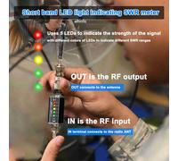 Shortwave SWR Meter 3-30MHz LED Frequency Indicator for Broadcast & Radio Use