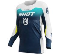 Shot Aerolite HVA Maglia da motocross, blu, Taglia M