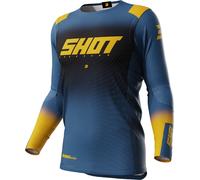 Shot Aerolite Ultima Maglia Motocross, blu/giallo, Taglia 3XL