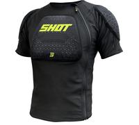 Shot Airlight giacca protettiva a maniche corte, nero/giallo neon, Taglia S
