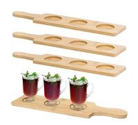 Shot Board Serving Tray Wooden Paddle Drink Holder