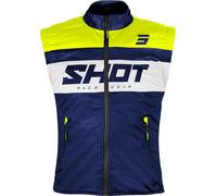 Shot Bodywarmer Lite Gilet da motocross, blu-giallo, taglia L per maschi