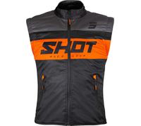Shot Bodywarmer Lite Gilet da motocross, nero/arancione, Taglia S