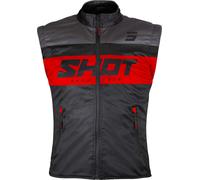 Shot Bodywarmer Lite Gilet da motocross, nero/rosso, Taglia 3XL