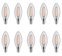 Shot Bot lighting set 10pz Lampadine led vetro tortiglione trasparente 4,5w E14 470lm 4000k luce naturale