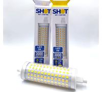 SHOT BOTL LIGHTING R7S 118mm LED 20W 3000 LUMEN ALTA RESA Luce Calda Bianca