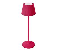 SHOT BOTLIGHTING EMMA MINI Lampada da Tavolo LED Ricaricabile con Touch Dimmer|Autonomia 48h|Ricarica USB con Basetta |IP54 per Interni ed Esterni|Design Originale in Alluminio (ROSSO LAMPONE)