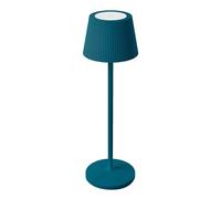 Lampada da tavolo led ricaricabile IP54 colore blu petrolio mod. Emmamini