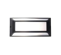 SHOT BOTLIGHTING LAGOS 2 Applique da Parete, Alluminio Verniciato, IP54 Interno ed Esterno, Design Italiano, Attacco E27 (NERO)