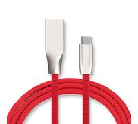 Shot Case Cavo di Ricarica Rapida per Apple iPhone 5/5S, Caricatore 1 m, connettore USB, Ricarica Rapida (Rosso)