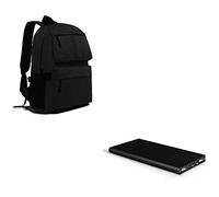 Shot Case Pack per Smartphone Oneplus 7 (Batteria Piatta 6000 mAh 2 Porte + Zaino con Presa USB Integrata) (Nero)