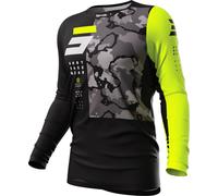 Shot Contact Camo 2.0 Maglia Motocross, nero/grigio/neon, Taglia S