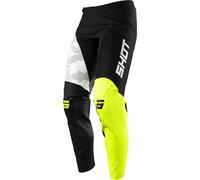 Shot Contact Camo Pantaloni motocross, nero/giallo, Taglia 26