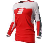 Shot Contact Iron Maglia Motocross, Rosso/Bianco, Taglia XS