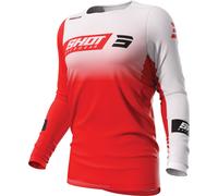 Shot Contact Scope Maglia Motocross, bianco-rosso, taglia 2XL per maschi