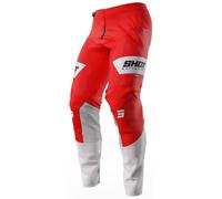 Shot Contact Scope Pantaloni Motocross, Rosso/Bianco, Taglia 32