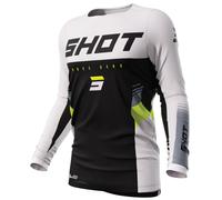 Shot Tracer Long Sleeve Jersey Bianco,Nero L Uomo
