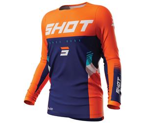 Shot Contact Tracer Maglia Motocross, blu/arancione, Taglia M