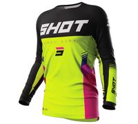 Shot Contact Tracer Maglia Motocross, Giallo neon, Taglia L