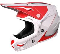 Shot Core Comp Casco Motocross, bianco-rosso, taglia L per maschi