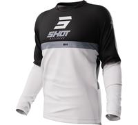 Shot Devo Reflex Maglia Motocross, bianco/nero, Taglia L