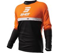 Shot Devo Reflex Maglia Motocross, nero-arancione, taglia L per maschi