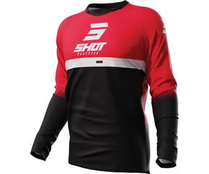 Shot Devo Reflex Maglia Motocross, nero-rosso, taglia M per maschi