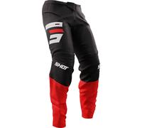 Shot Devo Reflex Pantaloni Motocross, nero-rosso, taglia 30 per maschi