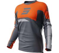 Shot Devo Star Maglia Motocross, grigio/arancione, Taglia L