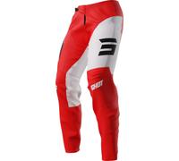 Shot Devo Star Pantaloni da motocross, bianco-rosso, taglia 30 per maschi