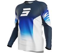 Shot Devo X-Trem Maglia da motocross, bianco-blu, taglia M per maschi