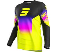 Shot Devo X-Trem Maglia da motocross, nero-rosa-giallo, taglia S per maschi
