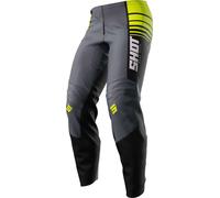 Shot Draw Kid Peak Pantaloni da motocross, grigio/nero/giallo, Taglia 44