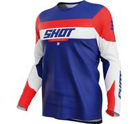 §Maglia Cross Bambino Shot Draw League Blu-Rosso§
